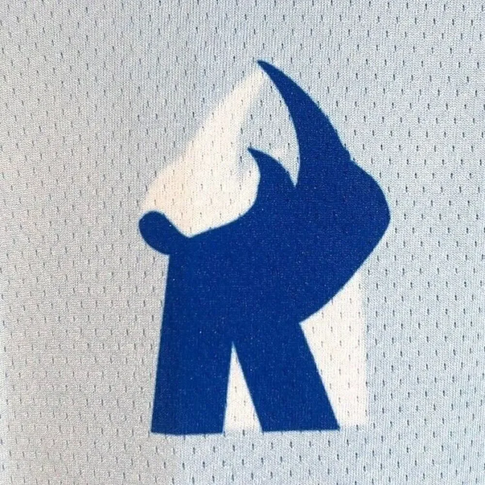 Rhino Lacrosse Academy Reversible Jersey Top Youth L/XL White Blue Orange# 18‎